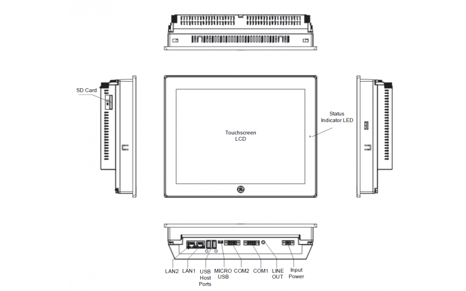 Dotykowy panel operatorski QuickPanel+, 10" Multi-touch, 1GHz, 1024 MB RAM, 512 MB Flash, 2xETH, RS232, 2xUSB, 24VDC 3