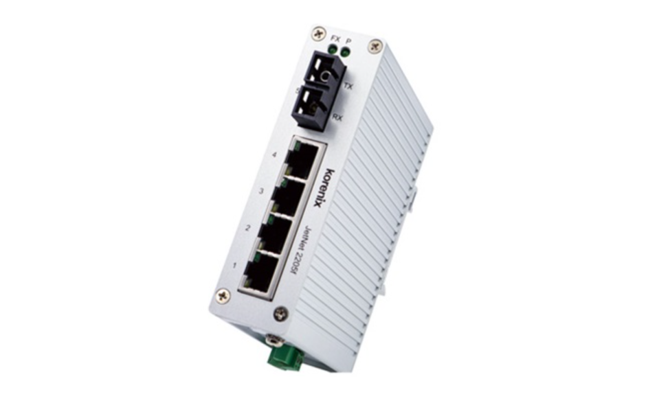 Switch niezarządzalny przemysłowy, Ethernet - 5-portowy (4 x 10/100 Base-TX + 1 złącze multimode - 100 Base-X)