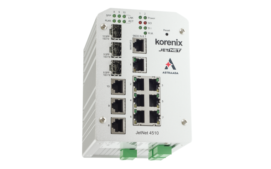 Switch zarządzalny przemysłowy, Ethernet - 10-portowy (7 x 10/100 Base-TX + 3 x RJ45/SFP  - 100 Base-X), RING, Modbus TCP 4