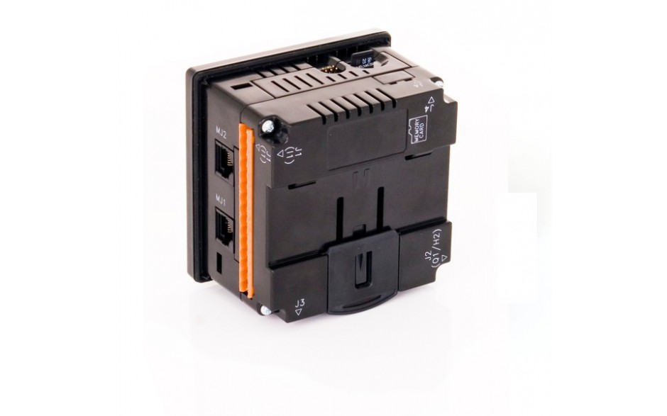 Sterownik PLC z HMI XLe - 2.25", 24 DI (24VDC), 16 DO (24VDC), 2 AI (0-10V, 0-20mA); zasilanie 9-30VDC 3