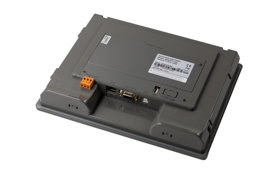 Dotykowy panel operatorski Astraada HMI, matryca TFT 10,1” (1024x600, 65k), RS232, RS422/485, RS485, USB Client/Host, Ethernet, 30m gwarancji 3