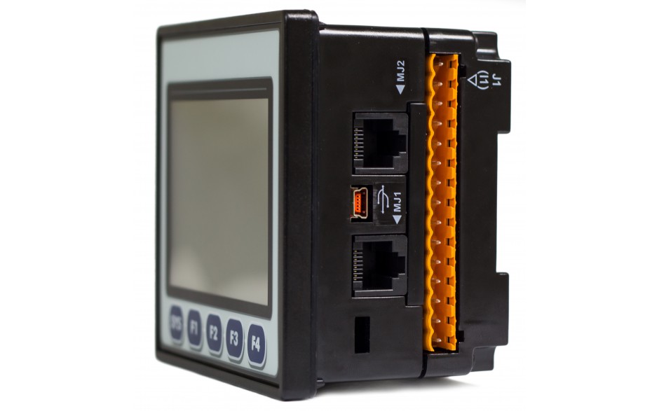 Sterownik PLC z HMI EXLt - 3.5", Ethernet; 24 DI (24V; 4 HSC); 16 DO (24V; 2 PWM); 2 AI (0-10V; 0-20mA; 4-20mA) 7
