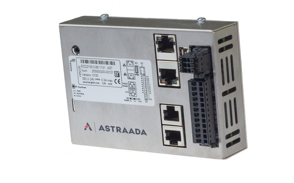 Astraada One Compact Slim ECC2100 - 4DI, 4DO, 4AI, web server, MQTT, RS232/485, CAN, EtherCAT, Modbus RTU/TCP (253000200) 4