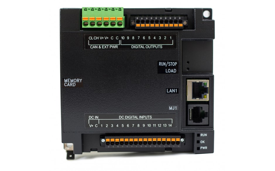 Zestaw startowy z e-szkoleniem - Sterownik PLC RCC1410; RS232, RS485, Ethernet, CsCAN, MicroSD;  14x DI 24 VDC, 10x DO 24 VDC; zasilanie 9-30 VDC 5