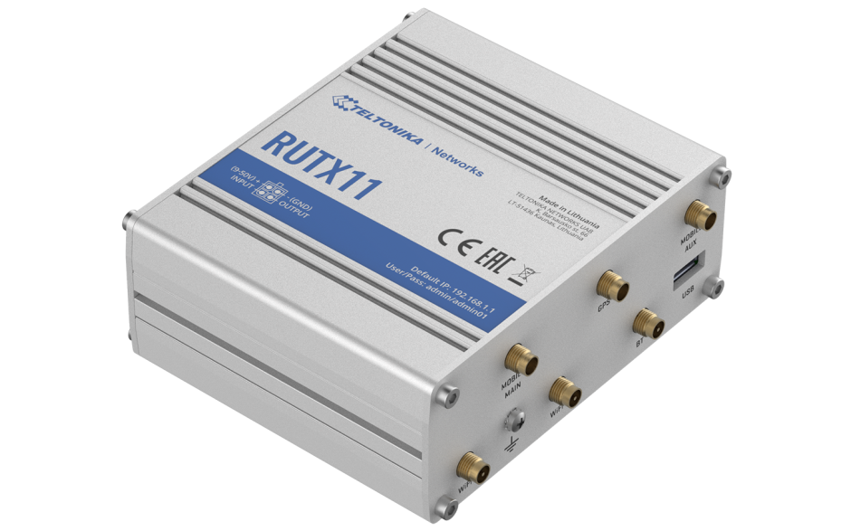 RUTX10 - router bezprzewodowy Gigabit Ethernet Dual-band (2.4 GHz/5 GHz) Szary