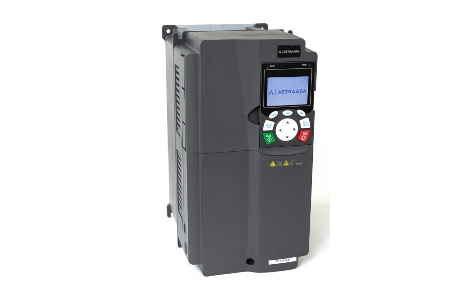 DRV-28 frequency inverter: 11/15 kW, 3x400V power supply, vector control, STO, EMC filter, LCD operator panel, support for expansion modules, vent-pump functions, fire-mode, 30 months warranty. 2